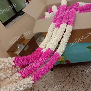 Decorazione indiana, fiori di carta artificiali, ghirlanda di fiori di gelsomino, fiori artificiali, decorazione indiana per matrimoni, bellissimo regalo