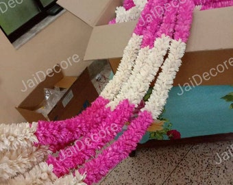 Decorazione indiana, ghirlanda di fiori di gelsomino, fiori artificiali, decorazione indiana per matrimoni, bellissimo regalo