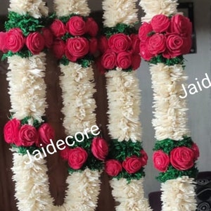3 piedi 6 cm di spessore Varmala Sola legno carta come fiore gelsomino ghirlanda fiore artificiale decorazione di nozze indiana stringa bellissimo regalo lei