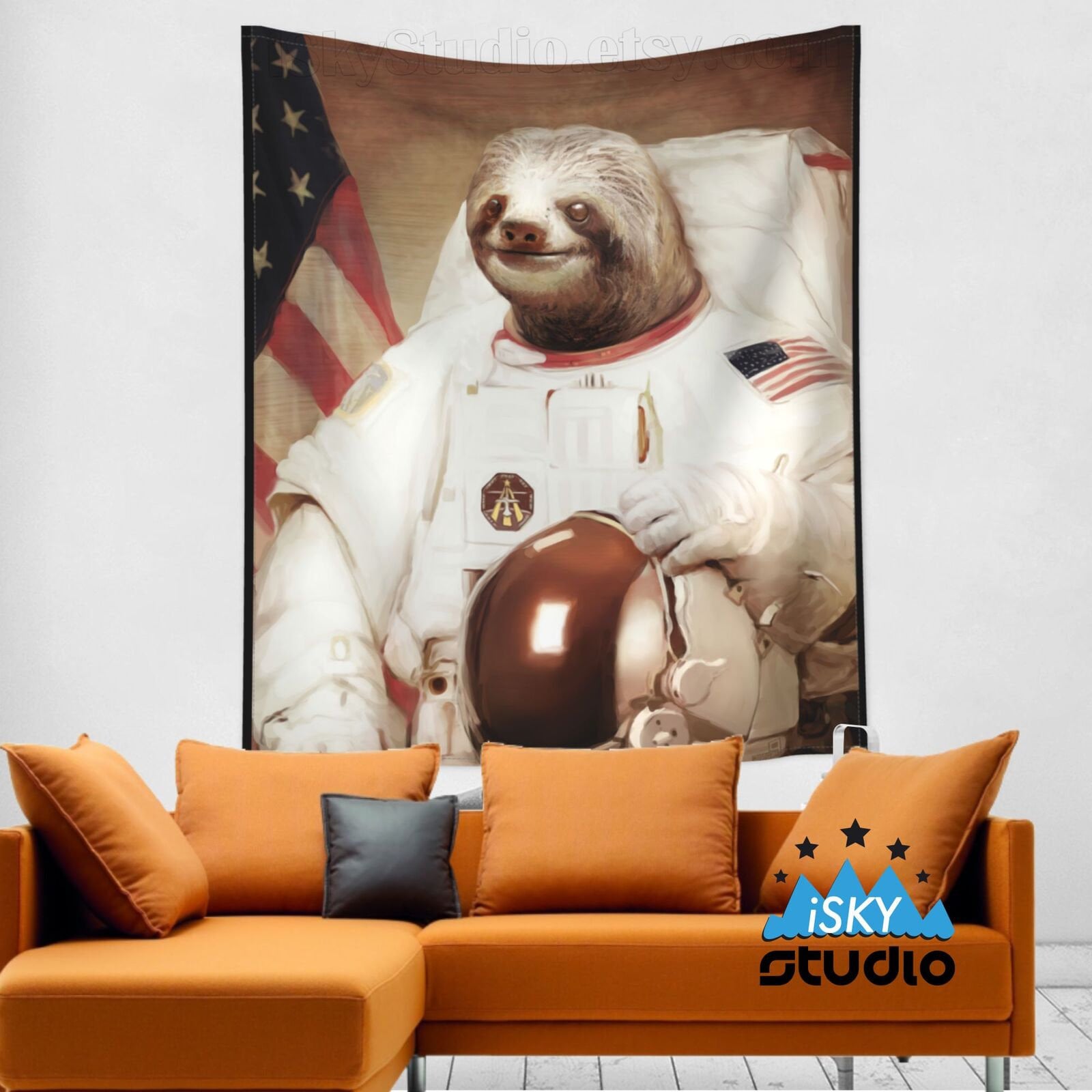 sloth wearing a space suit