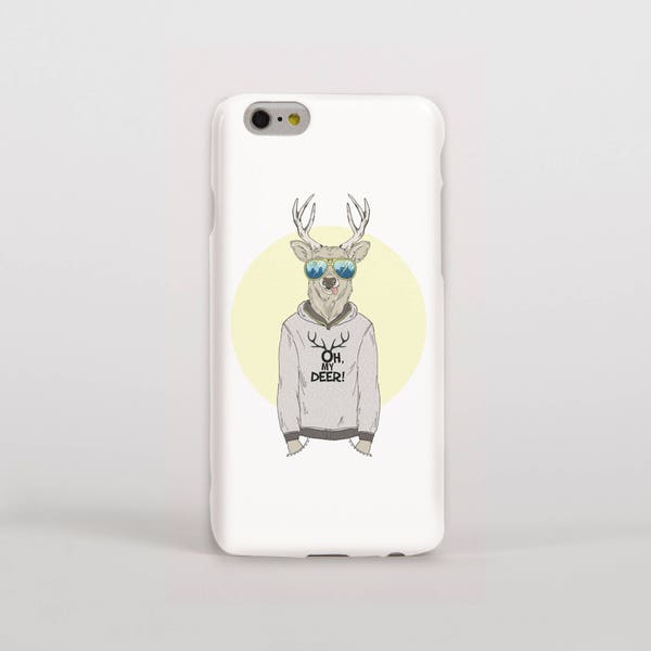 Hombre ciervo/ciervo que lleva un jersey 'Oh My Deer' Hipster Phone Case/Cover para iPhone Case/Cover - Entrega GRATUITA en el Reino Unido