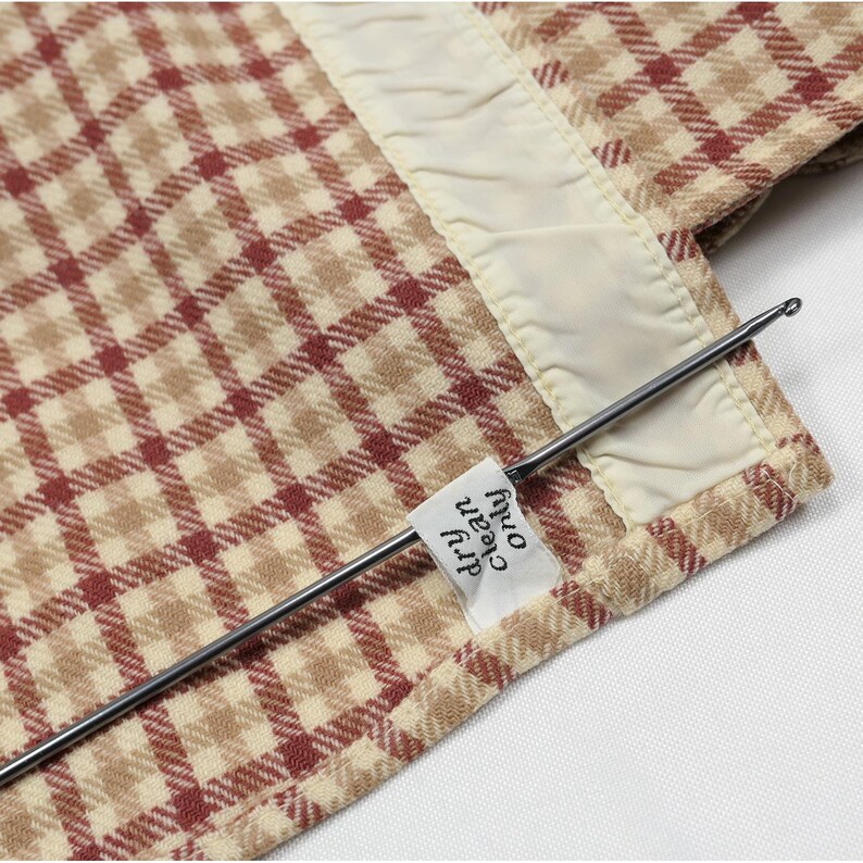 VTG 60s Pendleton Virgin Wool Flannel Shirt Mens Large Salmon Plaid USA Made image 7