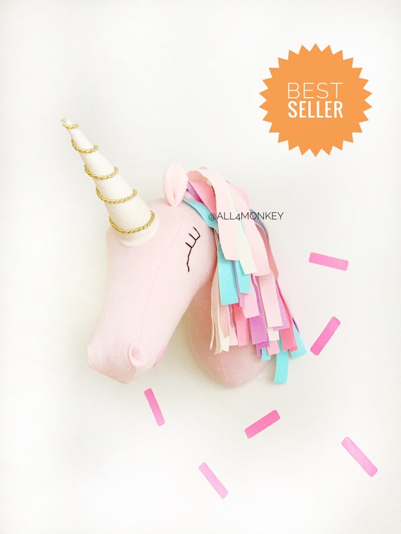 Unicorn Head On The Wall Gift Baby Shower Birthday Presents - Unicorn Head Wall Mount H M Unicorn Head On The Wall Gift Baby Shower Birthday Presents - Unicorn Head Wall Mount H M