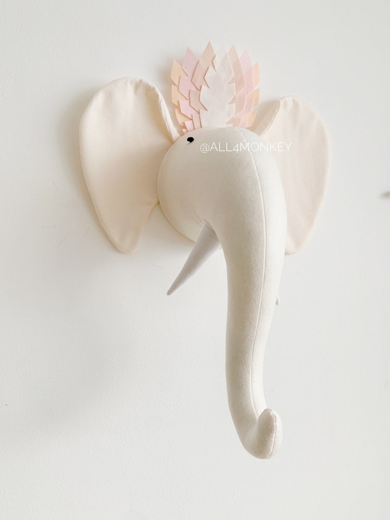 Elephant Head Taxidermy /nursery Decor /elephant Animal Head / | Etsy