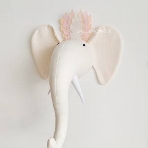 Elephant Head Taxidermy /nursery Decor /elephant Animal Head / Elephant ...