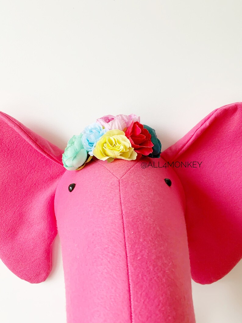 Elephant Head Nursery Animal Head Animal Head Wall Decor Etsy