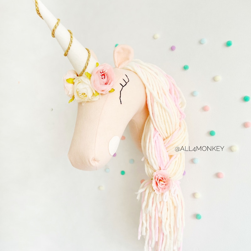 Mud Pie Blue Mane Unicorn Wall Mount main image 0