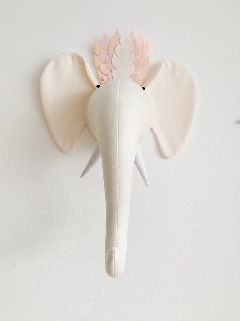 Elephant Head Taxidermy /nursery Decor /elephant Animal Head / - Etsy