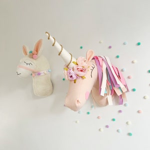 Llama & unicorn decor nursery llama nursery decor, boho kids decor, faux animal head, llama on the wall alpaca Llama stuffed animal