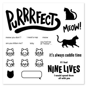 « Miaulement d'un chat » de Close to My Heart D1727 19 images et dictons, collecte de fonds de 10 % pour le CHEO