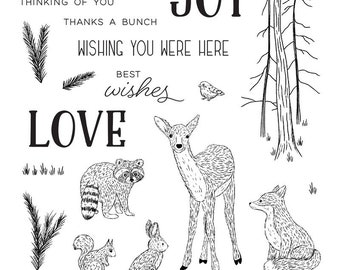 Close to My Heart  "Forest Critters - Stamp of the Month" Item S2212 Set of 19 images and phrases, fundraiser 10% for CHEO