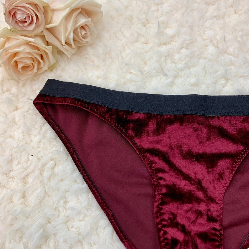 Red velvet panties red velvet lingerie velvet panties Etsy