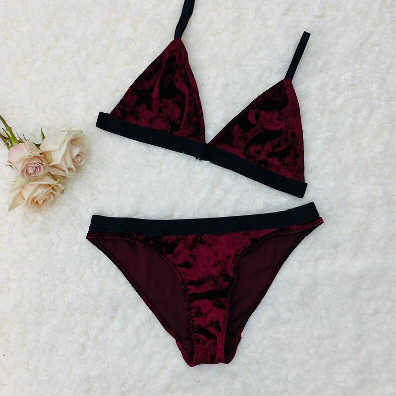 Red Velvet Panties Red Velvet Lingerie Velvet Panties Etsy
