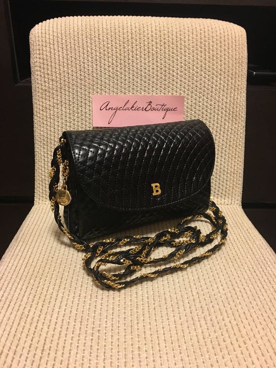 bally quilted chain bag