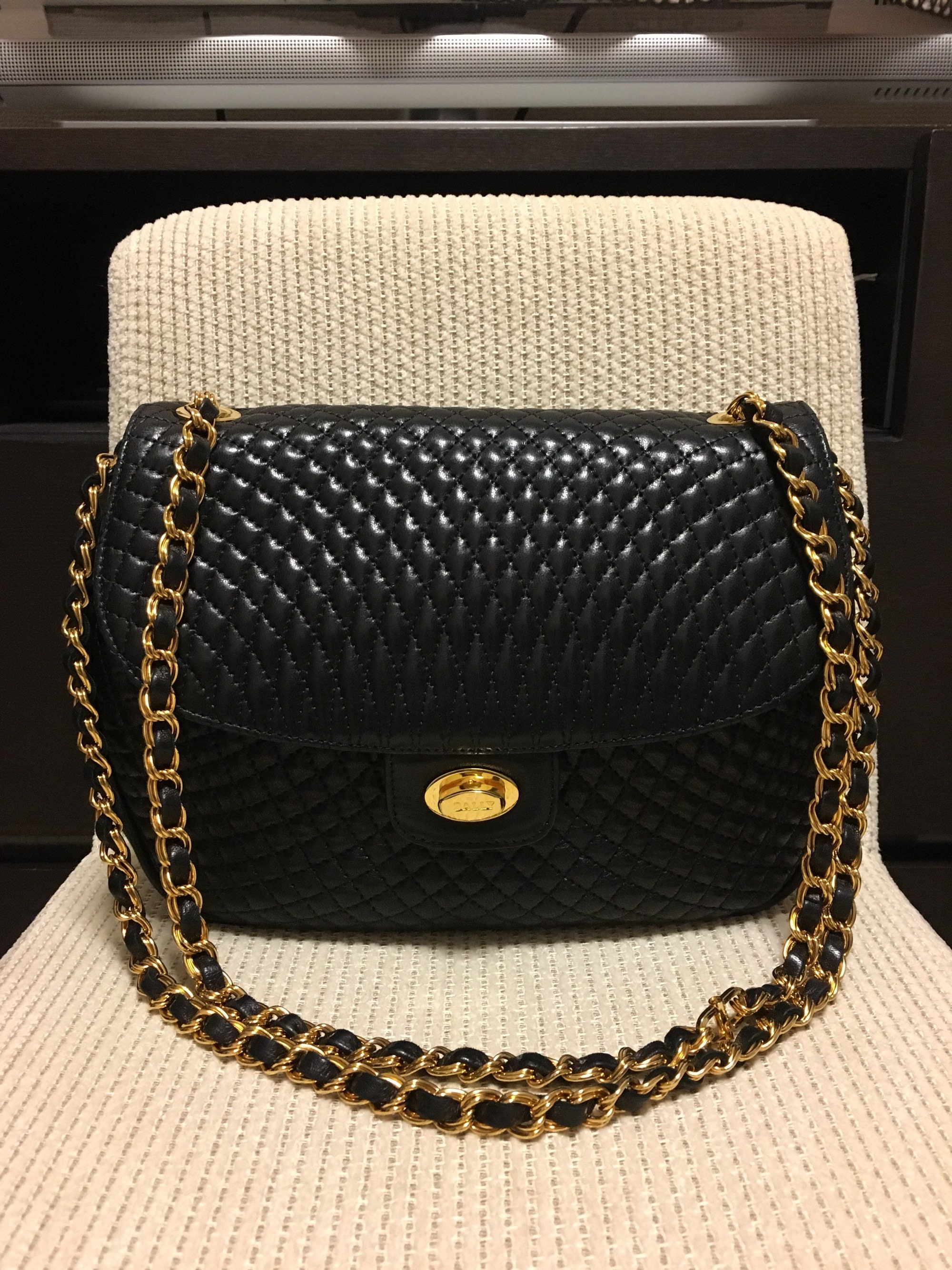 Authentic Bally Vintage Quilted Chain Bag Etsy