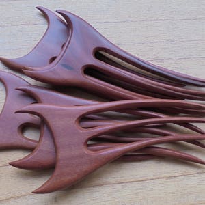 3 Prongs Wood Hair Sticks, Hair Pin, Hair Fork, Hair Accessories HS126