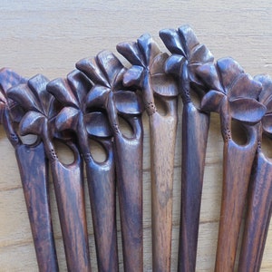 1 Zinken Blumen Holz Haarsticks, Haarnadel, Haargabel, Haarschmuck HS109