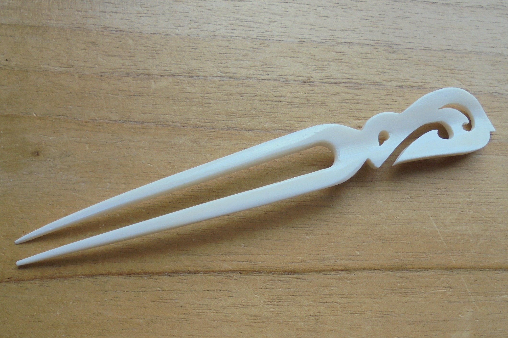 Fish Hook Hair Stick 2 Prongs Bone Hair Sticks Hair Pin Etsy