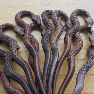 Épingle à cheveux en bois, Épingle à cheveux serpent, Fourchette à une tige, Accessoires pour cheveux HS259 SONO