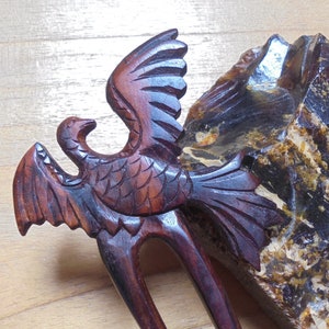 Two/2 Prongs PHOENIX BIRD Wood Hair Sticks, Hair Pin, Both Side Hair Fork, Hair Accessories HS1007 SONO