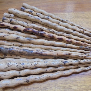 One/Single Prong Wood Hair Stick,"CURLY TWIGS"  Spiral Wood Hair Pin, Eco Friendly Hair Pin Accessories HS1805 TM