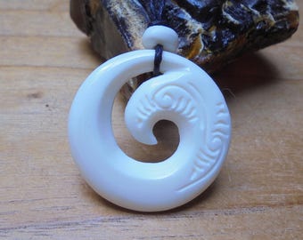 Stained Bone Koru | Maori Style