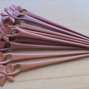 1 Zinken Blumen Holz Haarsticks, Haarnadel, Haarforke, Haarschmuck HS109 SABA