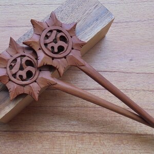 OM Wood Hair Sticks, Hair Pin, Hair Fork, 1 Prong Hair Accessories HS117