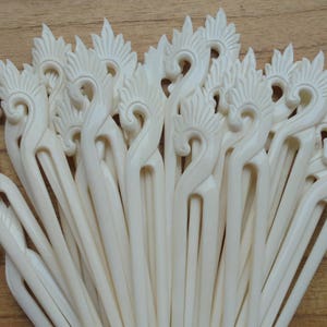 2 Prongs Bone Hair Sticks, Hair Pin, Hair Fork, Hair Accessories HS50 image 3