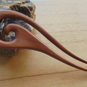 2 Prongs Wood Hair Sticks, Spiral Hair Stick, Hair Pin, Wood Hair Fork, Hair Accessories HS 821 SABA