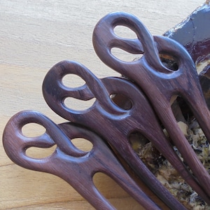 2 Prongs Wood Hair Sticks, Hair Pin, Hair Fork, Hair Accessories HS927