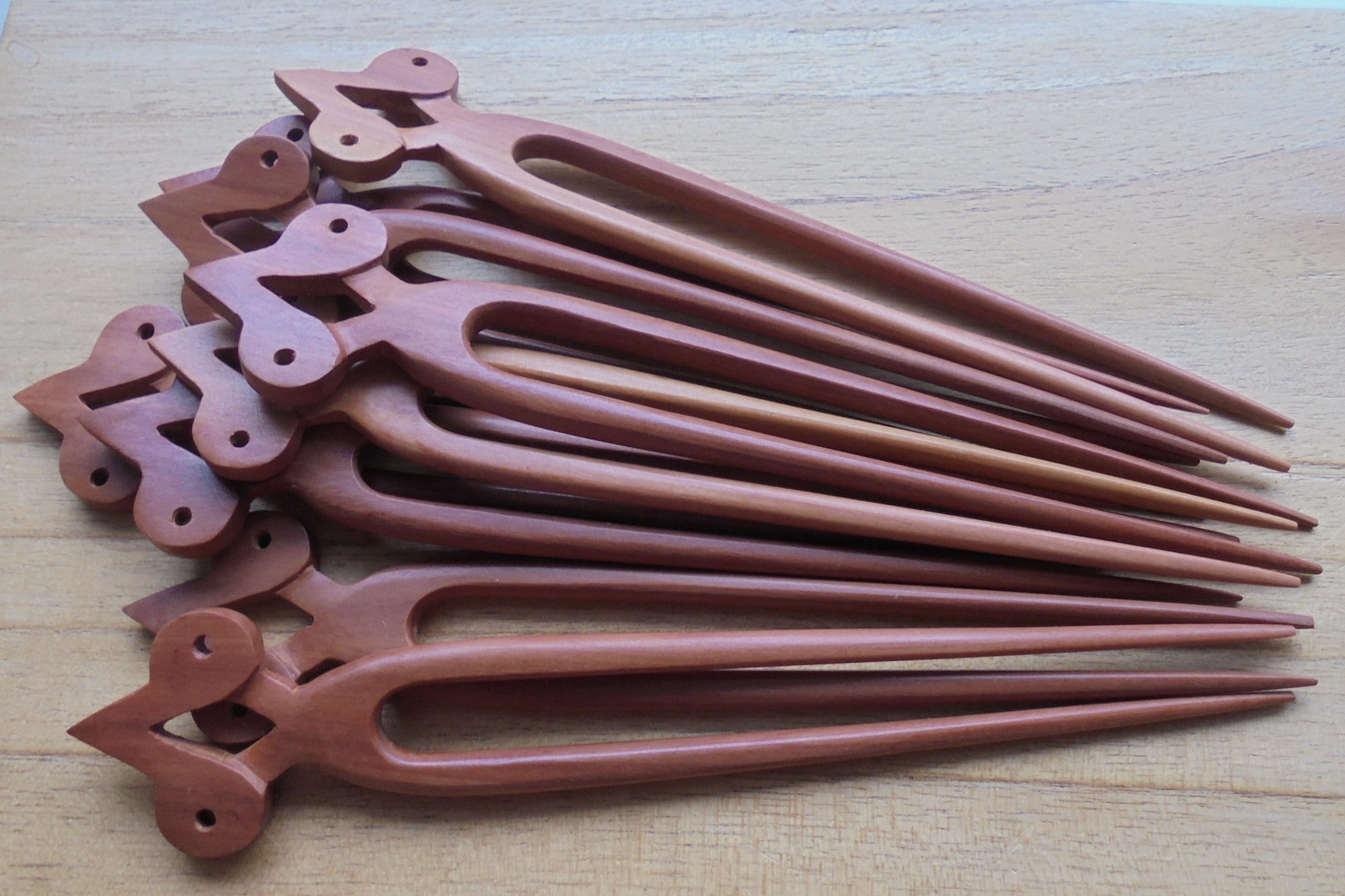 2 Prongs Wood Hair Sticks Hair Pin Hair Fork Hair Etsy UK