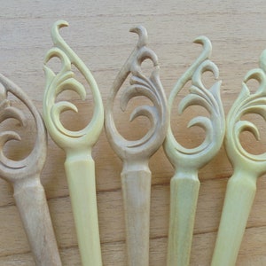 1 Prong Wood Hair Stick, Hair Pin, Hair Fork, Hair Accessories HS75 CR