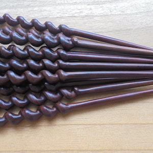One/Single Prong Wood Hair Stick,&quot;Threaded&quot;  Spiral Wood Hair Pin, Eco Friendly Hair Pin Accessories HS5207