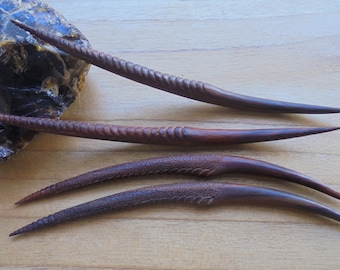 Wood Hair Stick, Snake Tail Hair Pin,Dragon Tail, Hair Fork in Single Prong, Hair Accessories HS 700 SN