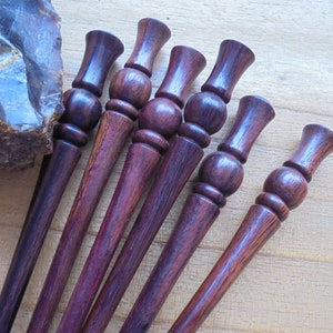 Hand Turned Wooden Hair Stick, Single Prong Wood Hair Stick, Wood Hair Pin, Hair Accessories HS24-6 SONO
