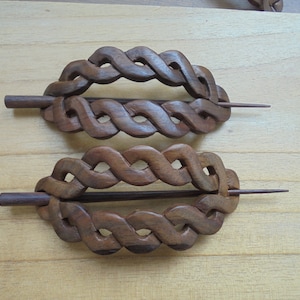 Pasador de madera para el pelo, pasador de nudo celta, pasador de madera para chal, accesorios para el pelo WB24-4 SN