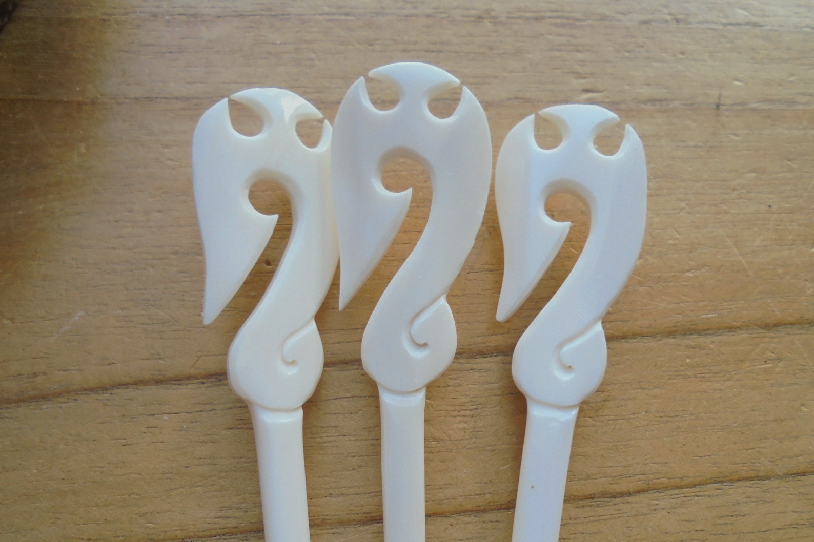 Fish Hook Hair Stick 1 Prong Bone Hair Sticks Hair Pin Hair Etsy