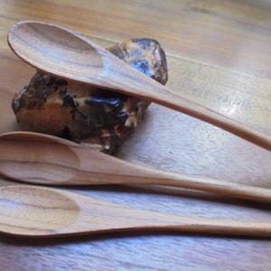 Cuchara de madera, cuchara artesanal, cuchara ecológica, utensilio de cocina de madera, cuchara de cóctel SPN07
