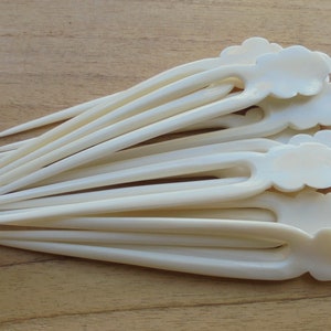 Flower Bone Hair Sticks, Hair Pin, Hair Fork, 2 Prongs Hair Accessories HS87 image 10