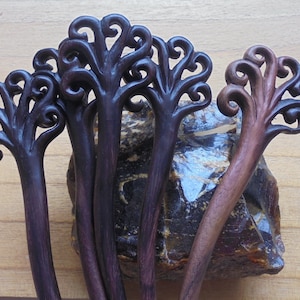 Curly Wood Hair Stick, Wood Shawl  Pin, Hair Accessories HS7720 SONO