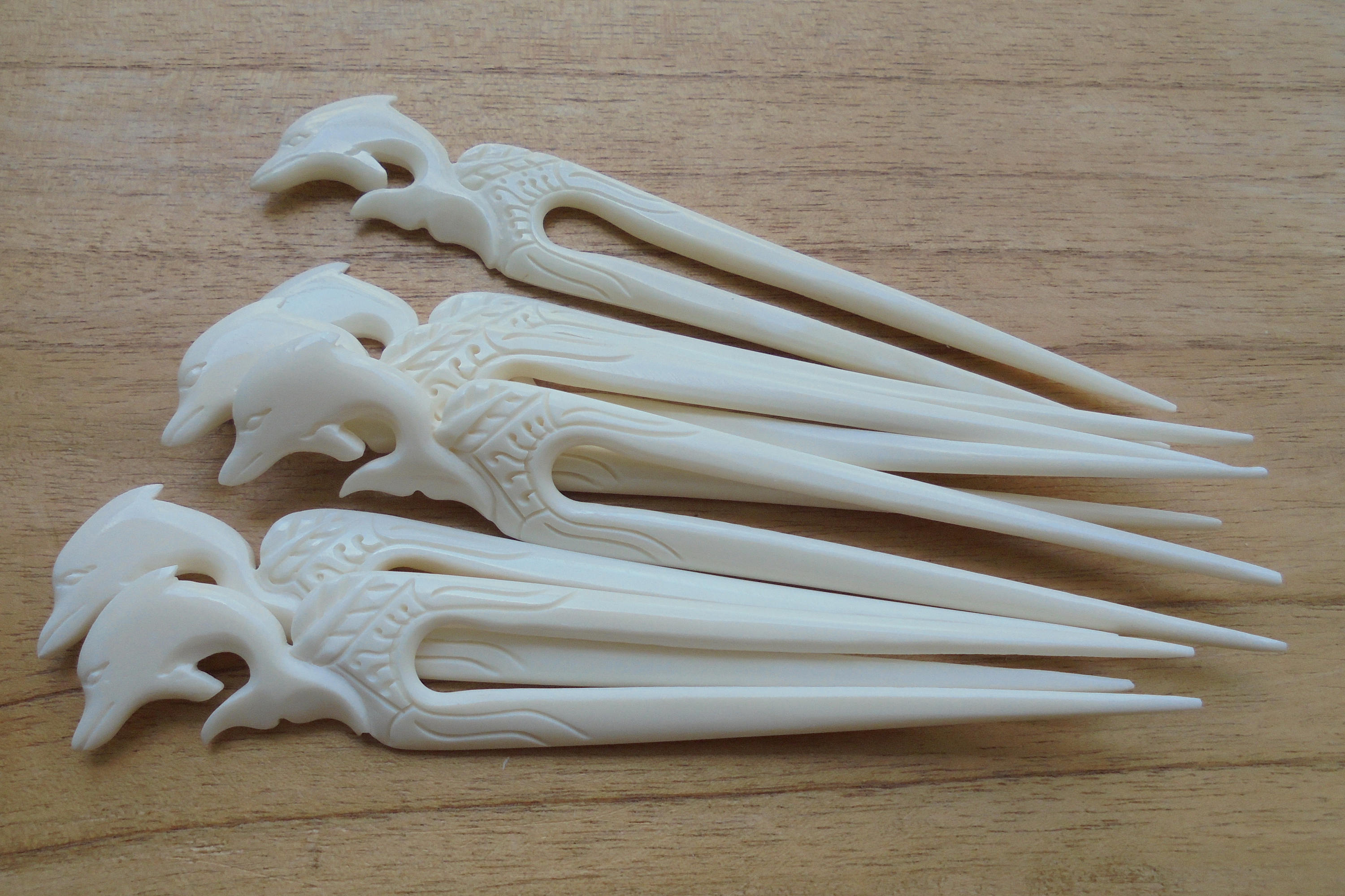 Dolphin Bone Hair Sticks Hair Pin Hair Fork 2 Prongs Hair