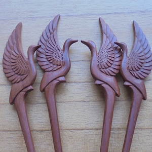 1 Zacken Holz Haarstab, Vogel Haarpin, Haargabel, Haarschmuck HS116