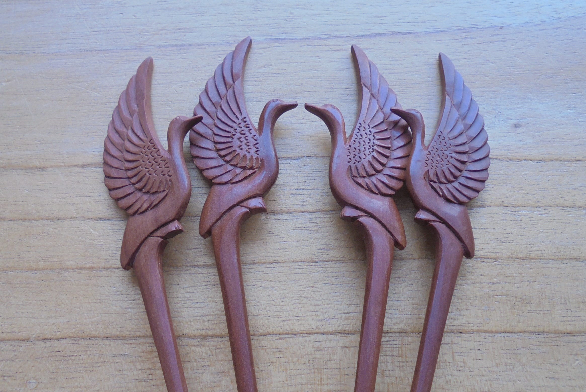 1 Prong Wood Hair Stick, Bird Hair Pin, Hair Fork, Hair  display picture 2