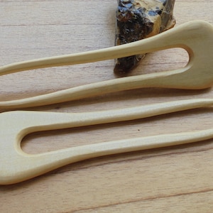 2 Prongs Wood Hair Sticks, Hair Pin, Hair Fork, Hair Accessories HSC 04