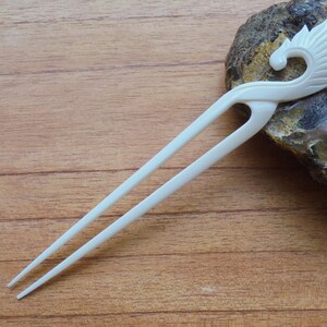 2 Prongs Bone Hair Sticks, Hair Pin, Hair Fork, Hair Accessories HS50 image 5