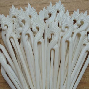 2 Prongs Bone Hair Sticks, Hair Pin, Hair Fork, Hair Accessories HS50 image 1