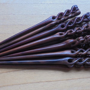 1 Prong Wood Twist Hair Stick, Hair Fork, Wood Hair Pin Accessories HS38