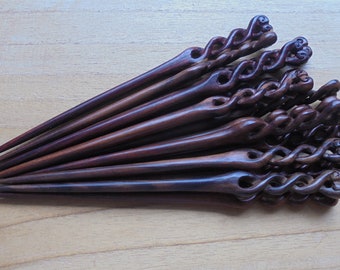 1 Prong Wood Twist Hair Stick, Hair Fork, Wood Hair Pin Accessories HS38