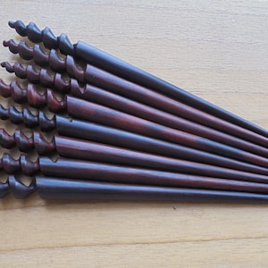 THREADED Wood Hair Stick,  Spiral Wood Hair Pin, Eco Friendly Hair Pin Accessories HS831-1 SN